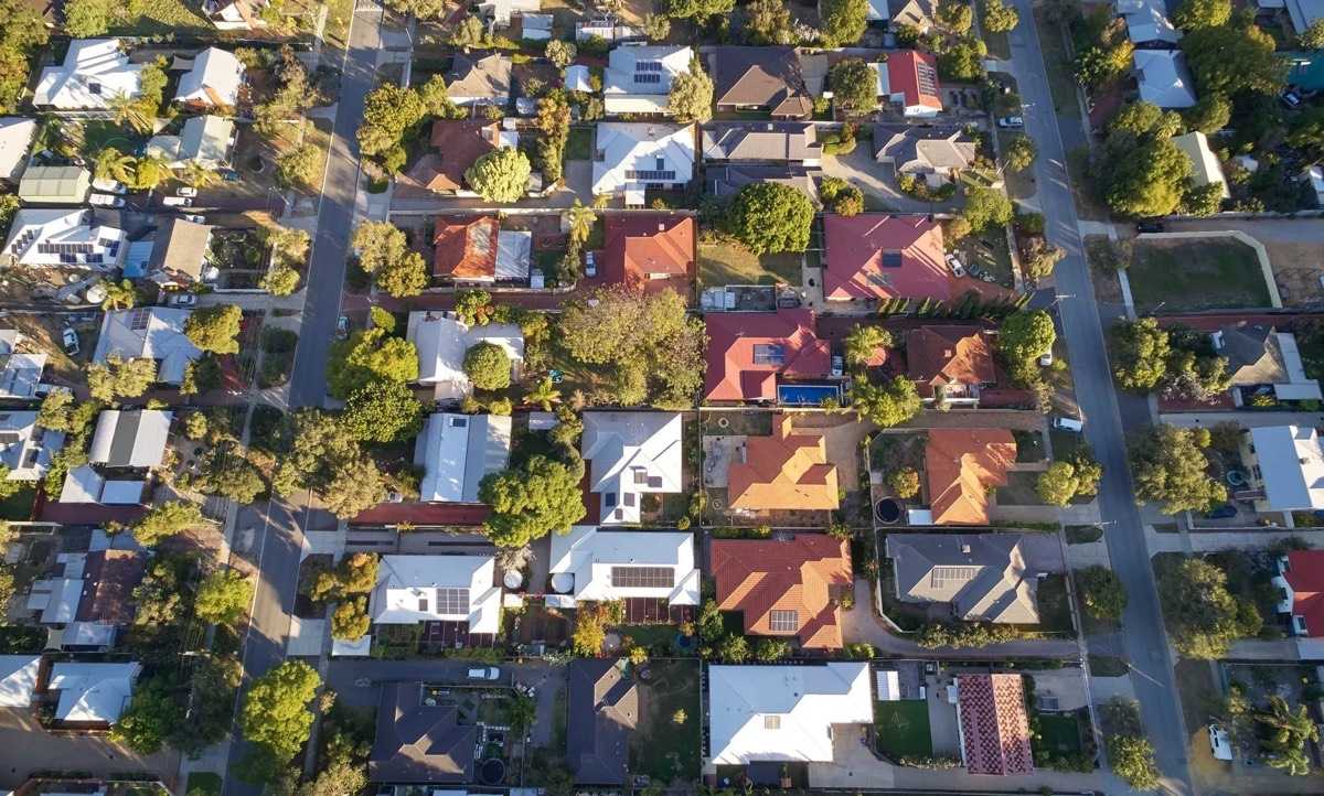 houses aerial